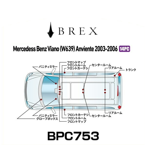 BREX ブレックス BPC753 インテリアフルLEDデザイン -gay- メルセデス ベンツ ビアノ (W639) アンビエンテ 2003~2006年式