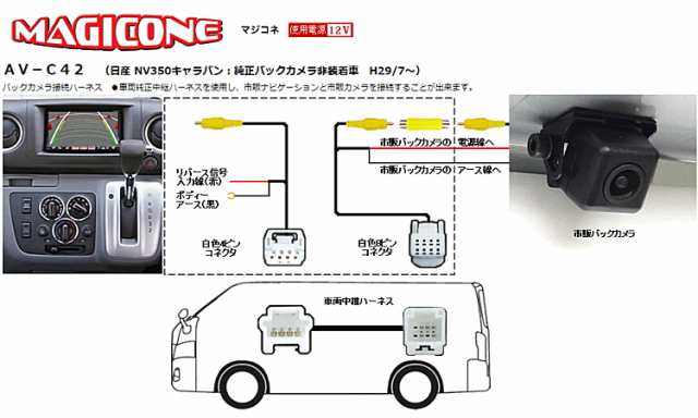 Bullcon ブルコン AV-C42 マジコネ 日産 NV350キャラバン 純正バック