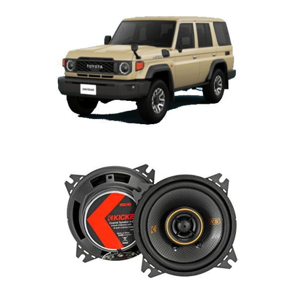 KICKER KU-KSC-70LC-F フロントスピーカーセット ランドクルーザー70 キッカー (KSC404＋トヨタ旧型変換コネクタ) 車両無加工の通販は 18,563円