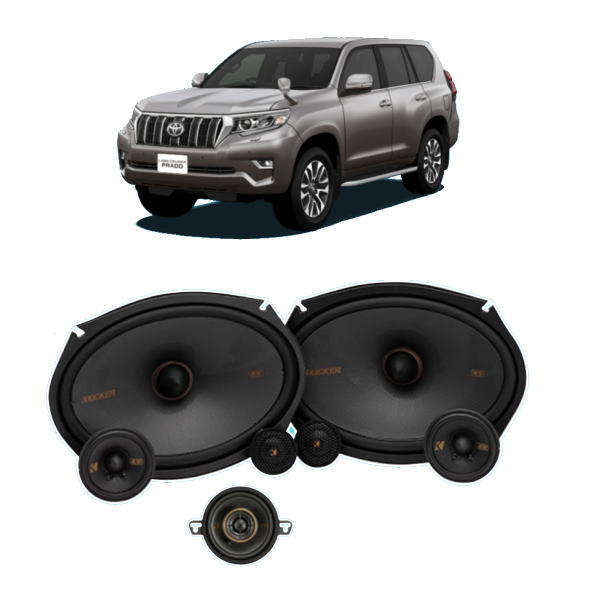KICKER KU-LCP150-F-7SP ダッシュボード＆フロントスピーカーセット ランドクルーザープラド プラドスーパーライブサウンド搭載車用 キッカー (KSS369＋KSC3504の半分+取付キット一式) 車両無加工