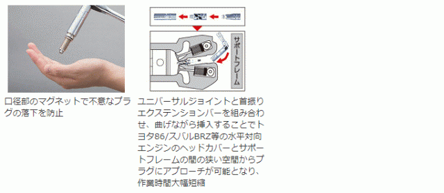 KTC ATB3P10 9.5sq. スパークプラグレンチセット 10点 トヨタ86