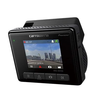 カロッツェリア ドライブレコーダー VREC-DZ210D 前後2カメラ 前後200万画素 フルHD 駐車監視対応 microSD(32GB)付属 3インチ液晶 3年保証 コンパクト carrozzeria