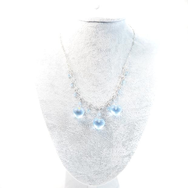 レディース ネックレス 春夏 すりガラス もっこりハート カラー玉 セミロングタイプの通販はau Pay マーケット アクセサリーのお店ナナ