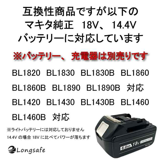 マキタ makita 充電式 互換 ブロワー ブルー + 18V BL1860B バッテリー