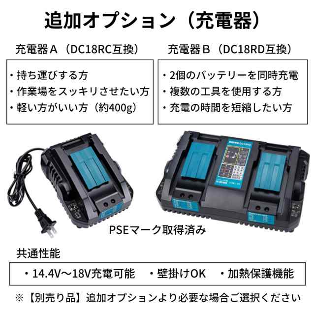 マキタ Makita 互換 バッテリー BL1820 18V 2.0Ah 電動工具 工具