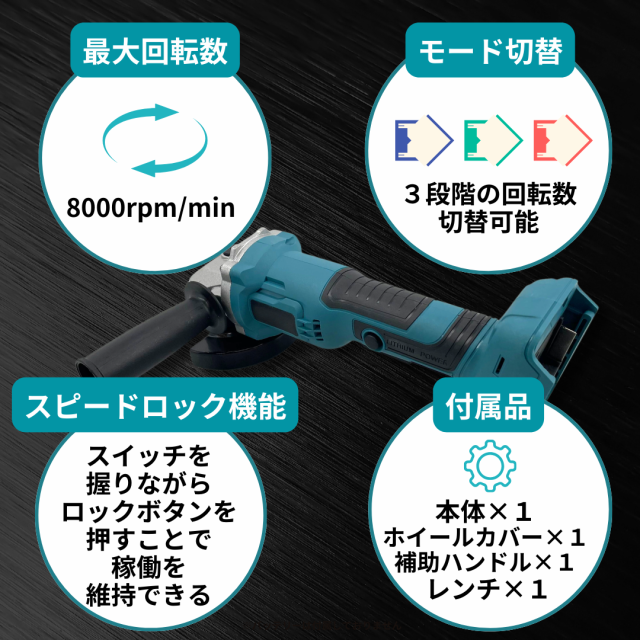 楽天市場】グラインダー・サンダー セット 100mm 防滴 防塵 全て
