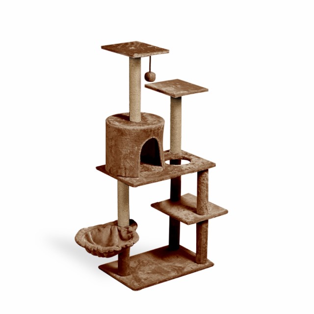 キャットタワー　ネコタワー　H130cm ブラウン　猫用品　ペット用品