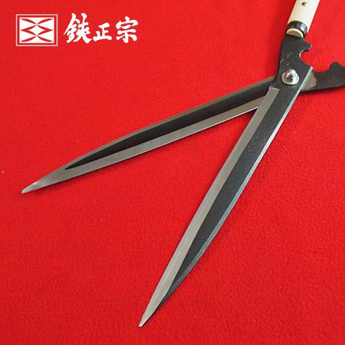 □喜八作 本職用 鋭型刈込鋏 安来鋼【青紙】300mm【No130】造園 剪定