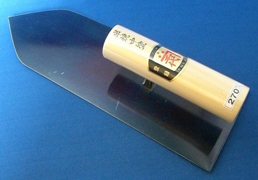 ■五百蔵 カネ千代 本職用 油焼別口中塗鏝 (モルタル用) 270mm こて コテ