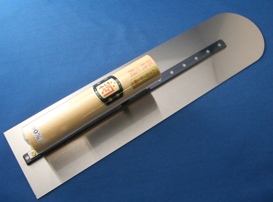 ■五百蔵 カネ千代 本職用 カシメ式 本焼土間鏝 450mm こて コテ