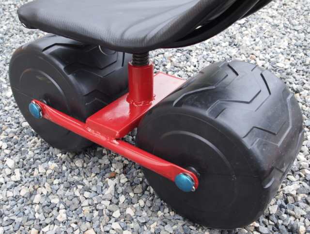 □農作業 収穫 草抜き 草取りに 移動式イス らくちん能率車の