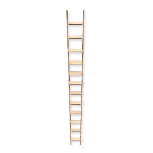 ■室内用木製はしご12段 無塗装仕上 全長320cm 【メーカー直送】 梯子 ハシゴ 幅38cm レッドパイン材