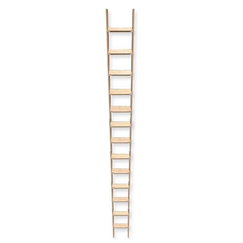■室内用木製はしご13段 無塗装仕上 全長345cm 【メーカー直送】 梯子 ハシゴ 幅38cm レッドパイン材