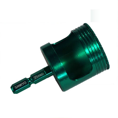 ■三京ダイヤモンド VBダイヤドリル 35mm VBH-350 タイル穴開け用 六角軸 湿式専用 磁器・石材タイルに！ SANKYO 5,900円