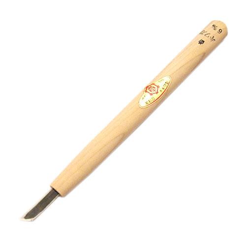 ■播州三木 三木章刃物 彫刻刀 安来鋼青紙スーパー キワ曲型 1mm 大工道具 木彫 細工 入門 NHK 学校