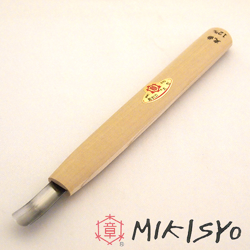 ■播州三木 三木章刃物 彫刻刀 安来鋼青紙スーパー 丸曲型 1mm 大工道具 木彫 細工 入門 NHK 学校 その他画材