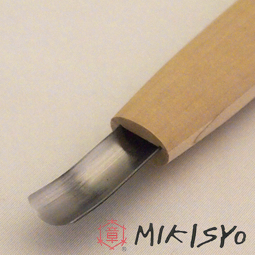 ■播州三木 三木章刃物 彫刻刀 安来鋼青紙スーパー 丸曲型 1mm 大工道具 木彫 細工 入門 NHK 学校 その他画材