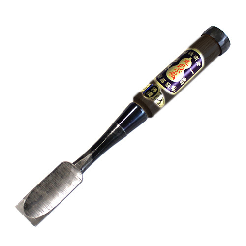 ■播州三木 岩崎のみ 左のぶ弘 追入鑿 黒檀柄 一枚裏 八分(24mm) 黒裏 イブシ スリ合わせ無し 手打ち黒桂