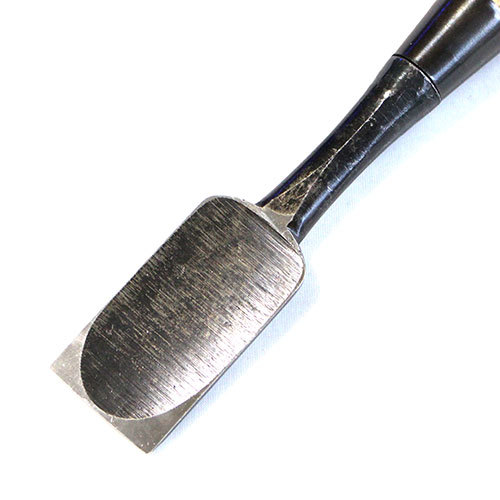 ■播州三木 岩崎のみ 左のぶ弘 追入鑿 黒檀柄 一枚裏 一寸(30mm) 黒裏 イブシ スリ合わせ無し 手打ち黒桂_1