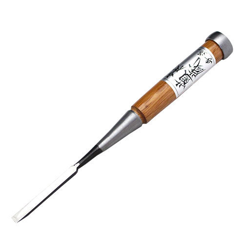 ■播州三木 古代菊蔵 追入鑿 赤樫柄 二分(6mm) 精密鍛造 安来鋼白紙 白鋼 スリ合わせ 白裏 大工道具 本職用 のみ ノミの通販は 5,500円