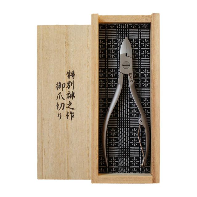 ■鈴木作 ステンレスニッパー型爪切り 桐箱入 鈴木刃物製作所 高級 手作り 日本製