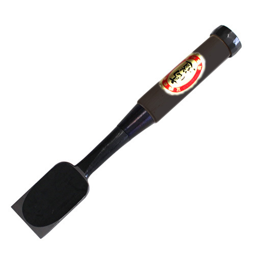 ■播州三木 高道 高芝郁夫鑿 追入のみ 白鋼 黒檀柄 寸二(36mm) 一枚裏 黒裏 スリ合わせ無し 手打ち桂 関東柄合わせ 大工道具