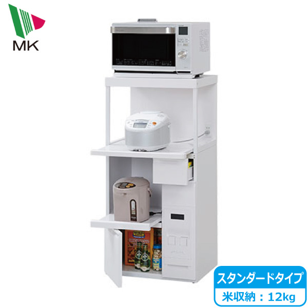 【送料無料】 レンジ台 エムケー   ファインキッチン SK-306W 米びつ付 米容量12kg   同梱不可＜日曜・祝日・夜間配送不可＞の通販は