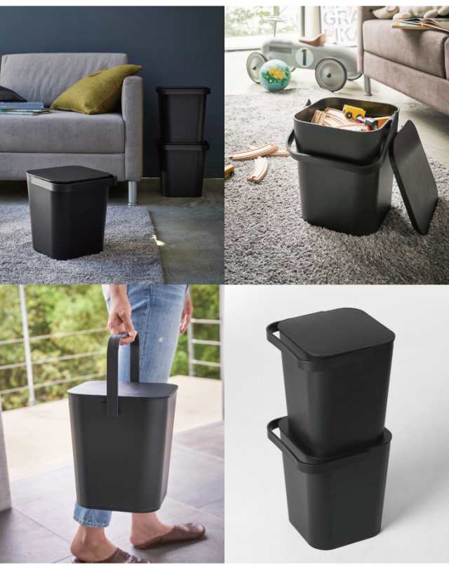 tower フタ付バケツ 12L おしゃれ シンプル ホワイト ブラック tower フタ付バケツ 12L おしゃれ シンプル ホワイト ブラック