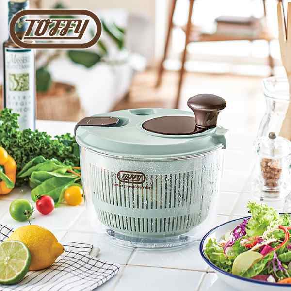 Toffy サラダスピナー K-HC8 野菜 サラダ 水切り器 野菜水切り器