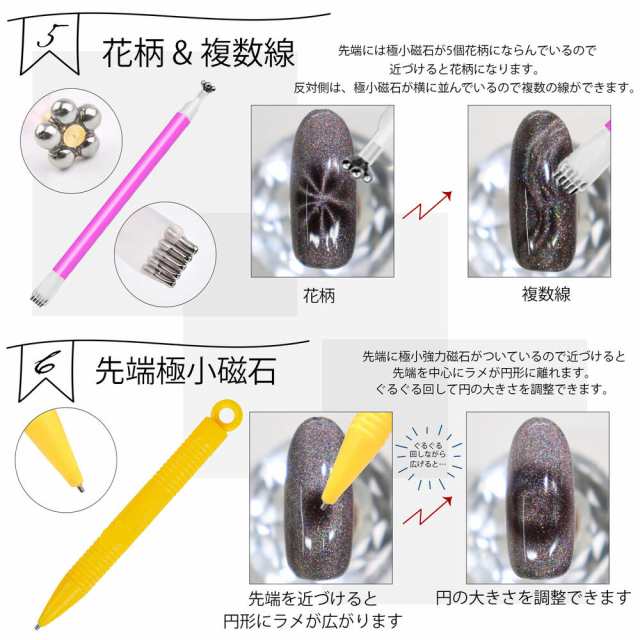 全6種セット】LULUGEL マグネットネイル 磁石 ネイル用
