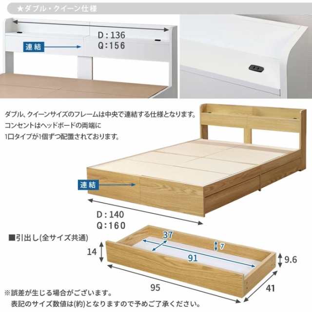 【マットレスセット】エミー 収納ベッドアンサンブルポケットコイル　マットレスセミダブル ベッド セミダブルベッド マットレス付きコン