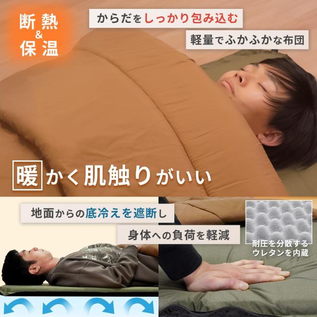 FUTUREFOX 災害用 寝袋 エアマット一体型 エアシュラフ コンパクト 避難所・車中泊対応_4