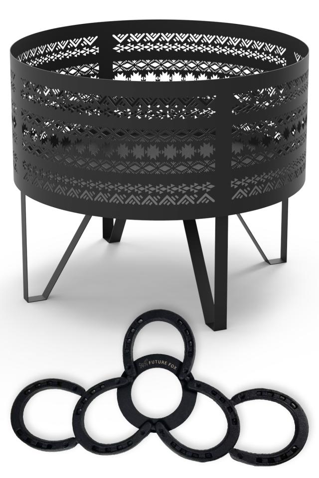 FUTURE FOX 焚き火台 ナバホ柄 焚火台 たき火台 焚き火 たき火 45cm×45cm×19.5cm 【南信州発アウトドアブランド】