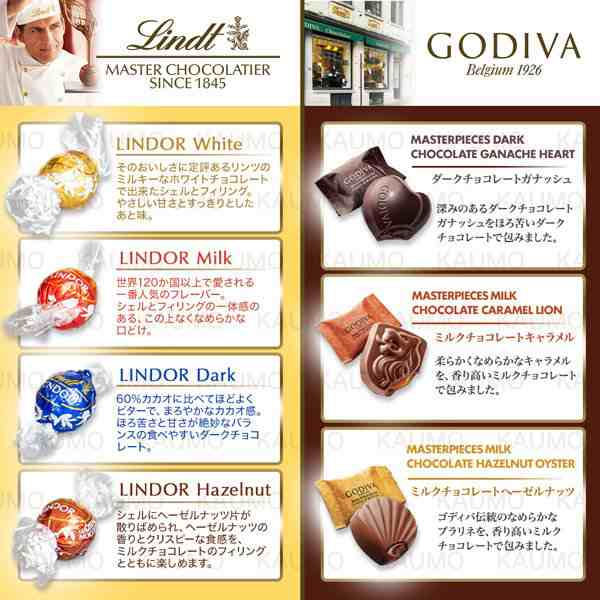 リンツ ゴディバ チョコレート 高級 詰め合わせ アソート 全7種21個 スイーツ チョコ 詰合せ 詰合 セット 食品a12g9 の通販はau Pay マーケット 買うモールカウモ Au Pay マーケット店