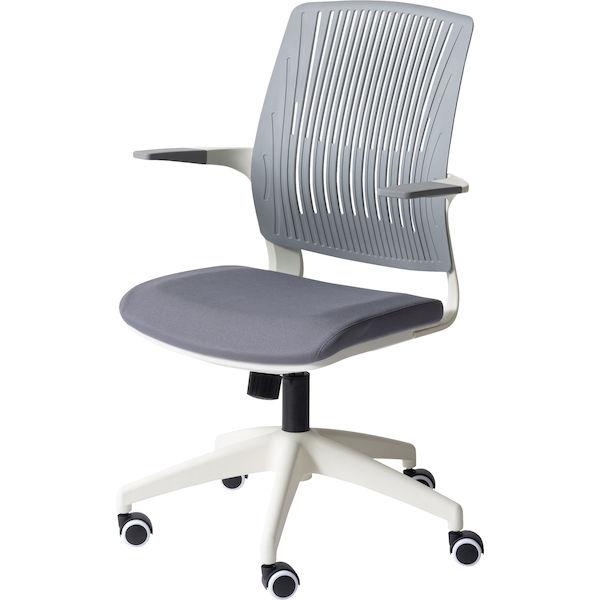 クレコ オフィスチェア グレー×ホワイト (品番：OFC-50GYW)(L-1)荷姿3辺計170cm以下 東谷の通販は