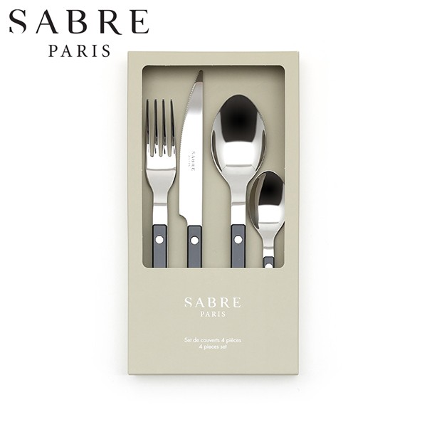 SABRE PARIS Bistrot gift UNI ビストロ4Pセット BK ブラック 04407410 カトラリーセット サーブル パリ D2311