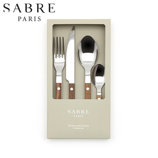 SABRE PARIS Bistrot gift ビストロ4Pセット TEAK チーク 04407411 カトラリーセット サーブル パリ D2311))