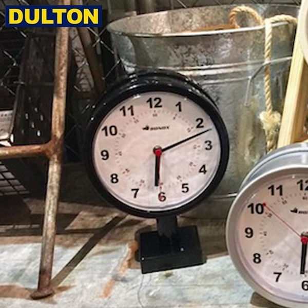 DULTON DOUBLE FACE CLOCK 170D BLACK 【品番：S624-659BK】 ダルトン インダストリアル アメリカン ヴィンテージ 男前 ダブルフェイスク