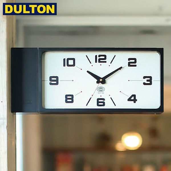 DULTON ダブル フェイス クロック レクタングル ブラック DOUBLE FACE CLOCK RECTANGLE BK (品番：H21-0362BK) 両面時計 ダルトン インダ