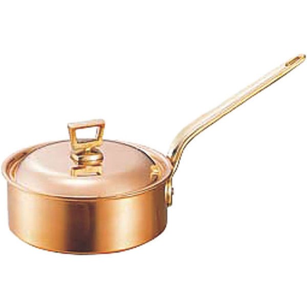 銅 片手鍋 浅型 蓋付 18cm 和田助製作所 CD：009059の通販は 20,610円