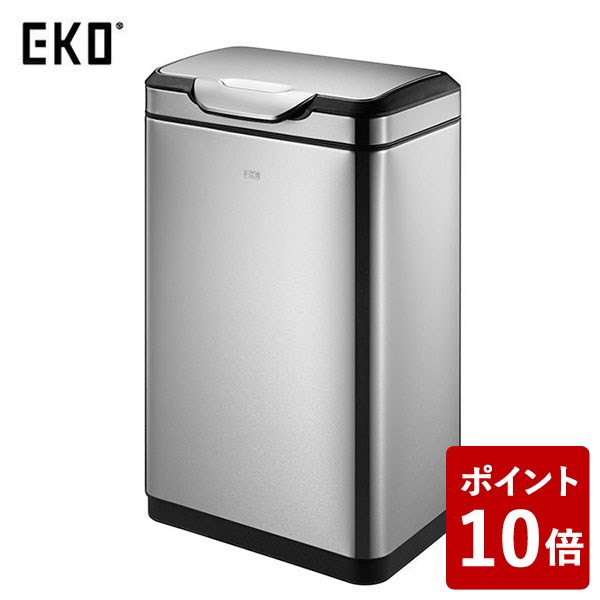 EKO ゴミ箱 タッチプロビン ワイド ステンレス 20L+20L EK9177MT-20L+20L