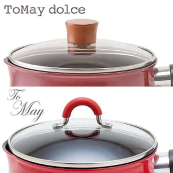 トゥーメイドルチェ (ToMaydolce) Lサイズ IH・ガス火 対応  レッド   ホワイト グレー RB-1254 RB-1256 RB-2170　ガラス蓋 (やかん フライパン 行平鍋 雪平鍋 片手鍋 ケトル 万能鍋 なべ)(トゥメイドルチェ) 食洗機不可