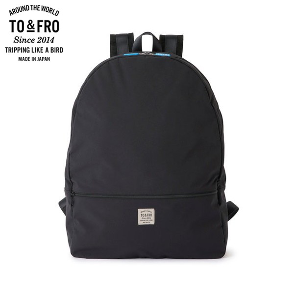 TO＆FRO BACKPACK PLAIN BLACK (L-1)耐久撥水生地KITE使用 デイパック))