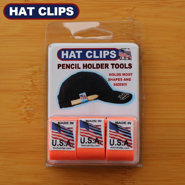 HAT CLIPS 3個入(帽子に取り付けるペンホルダー) オレンジ ハットクリップ PENCIL HOLDER TOOLS GOTTA