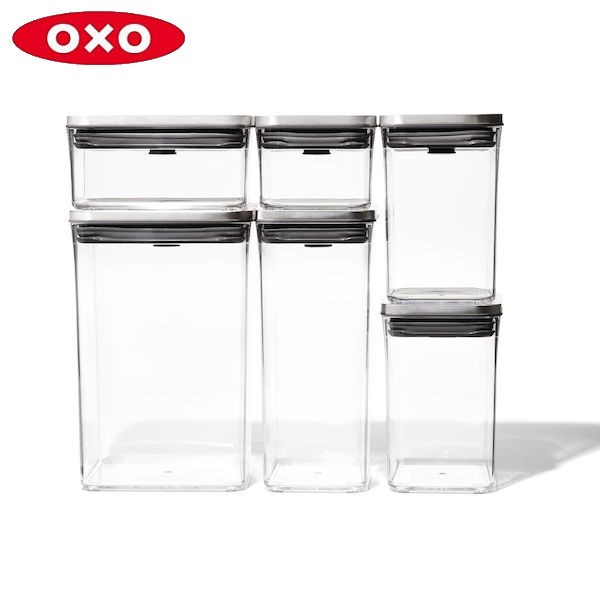 OXO ステンレスポップコンテナ6ピースセット 3119400 オクソー CODE：05039279