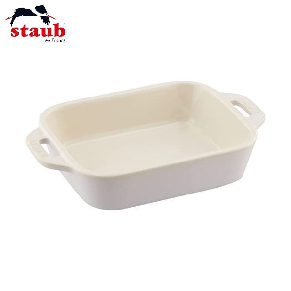 STAUB レクタンギュラーディッシュ 14cm アイボリー