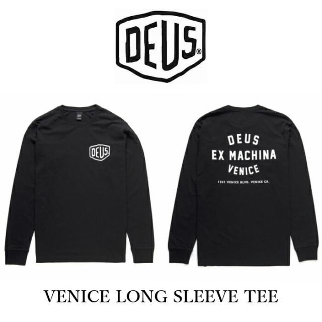 デウスエクスマキナ 長袖 Tシャツ DeusExMachina プリント ロンT ロゴT プリント バックプリント VENICE LONG SLEEVE TEE ブラック 黒 Deus Ex Machina メンズ[衣類] ユ00582