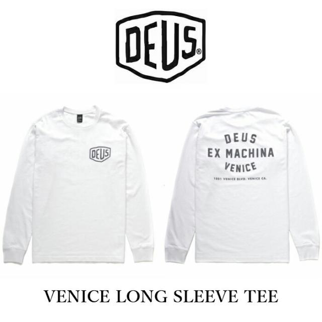 デウスエクスマキナ 長袖 Tシャツ DeusExMachina プリント ロンT ロゴT プリント バックプリント VENICE LONG SLEEVE TEE ホワイト 白 Deus Ex Machina メンズ[衣類] ユ00582