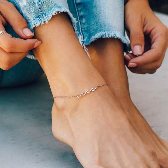 puravida プラヴィダ アンクレット DELICATE WAVE ANKLET ウェーブ シルバー ゴールド ローズゴールド pura vida  メンズ レディース ユニ｜au PAY マーケット