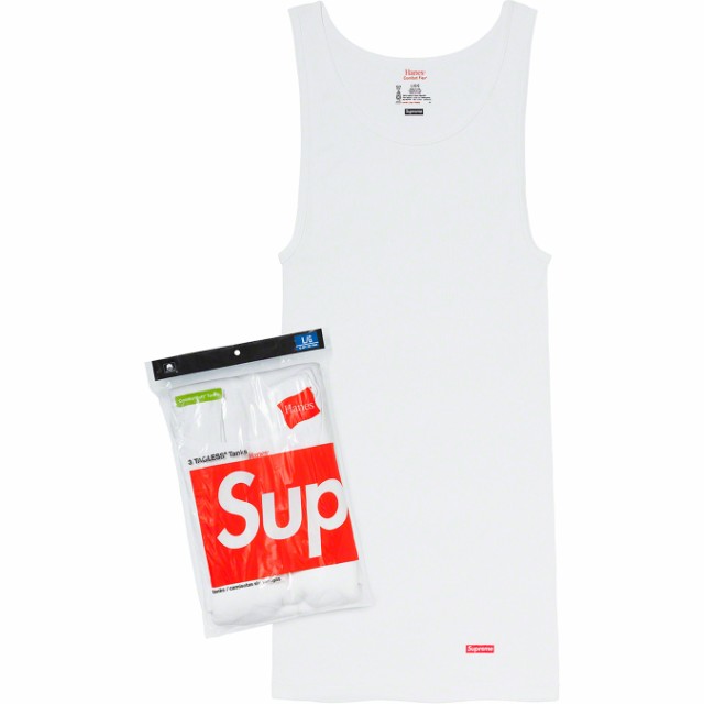 正規品 シュプリーム Supreme タンクトップ ヘインズ 3枚パック Hanes